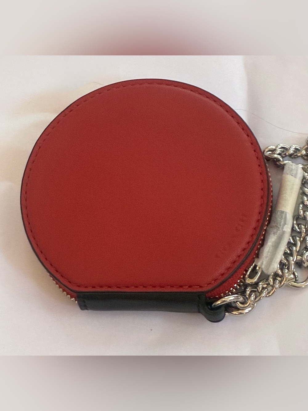 Coach 2911 Leather Large Ladybug Black/Red Coin Purse/ Wristlet Chain Charm NWT - Picture 2 of 11